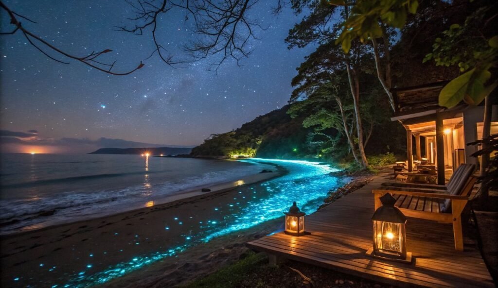 A beautiful overview of Bioluminescent Beaches You Must See in Costa Rica style home decor